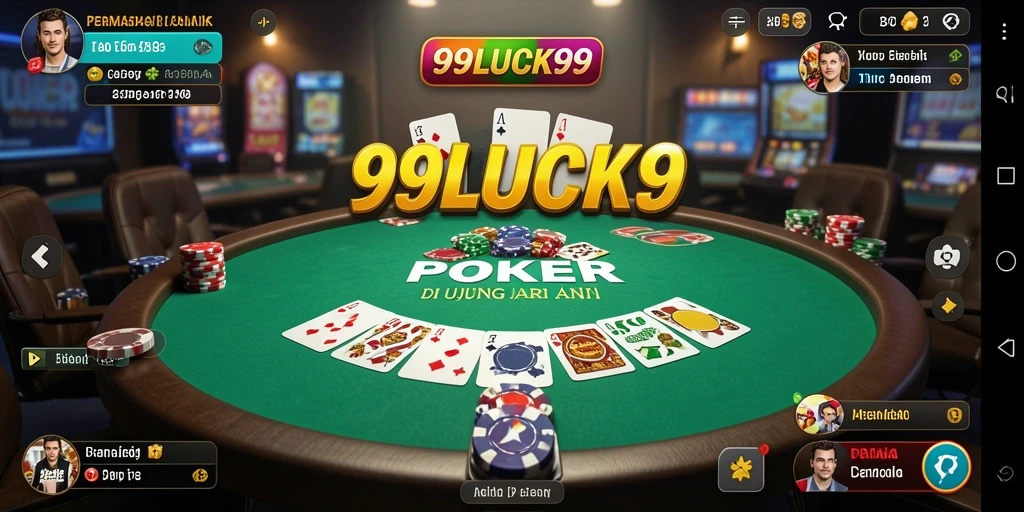 Screenshot gameplay menarik dari 99LUCK99 yang menunjukkan permainan poker.