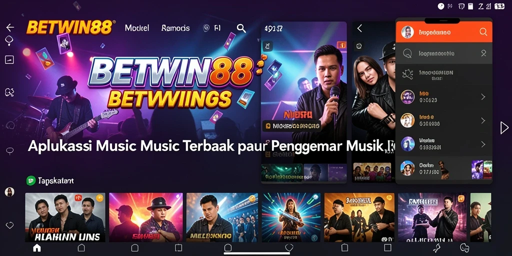 Antarmuka permainan BETWIN88 dengan irama musik yang menggugah semangat.