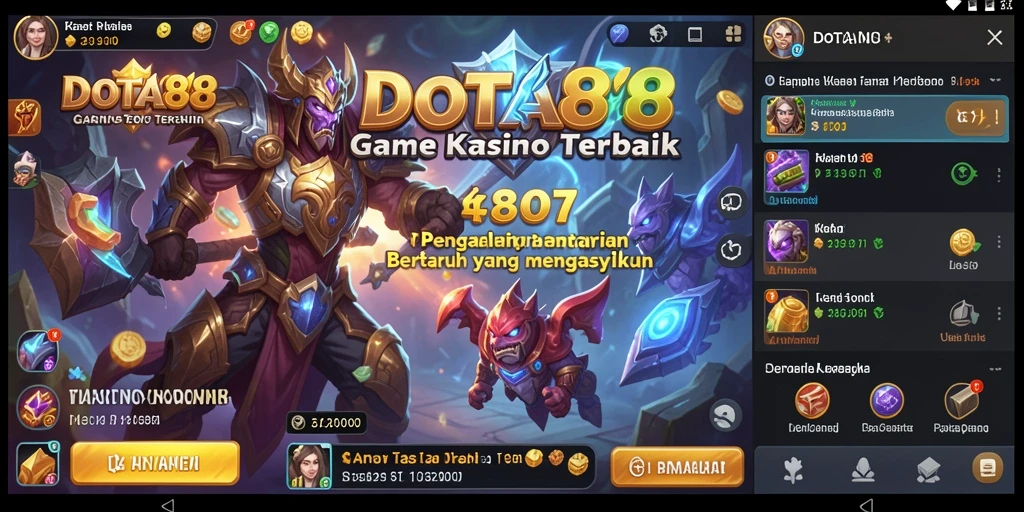 Tampilan gameplay DOTA88 yang seru dan menegangkan di Kasino.