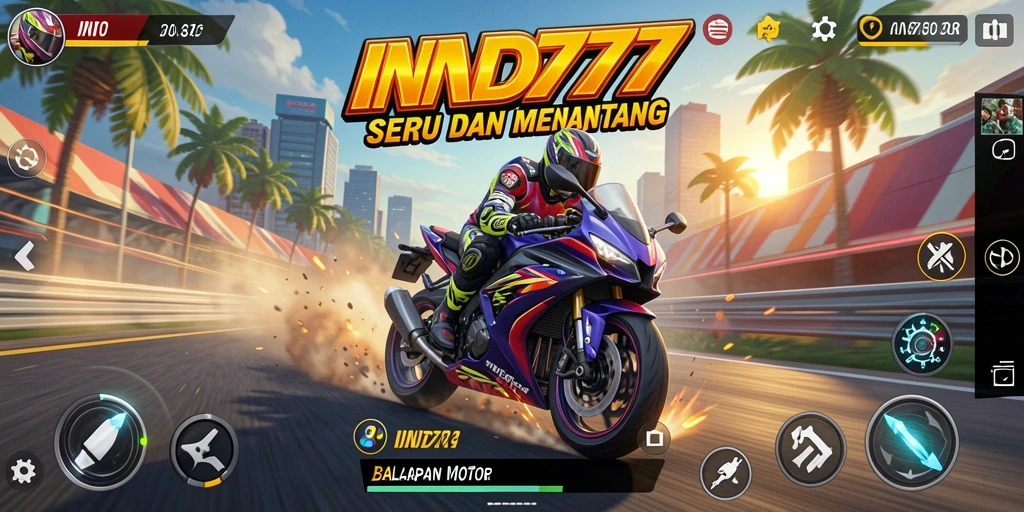 Gameplay seru dalam balapan motor yang menegangkan.