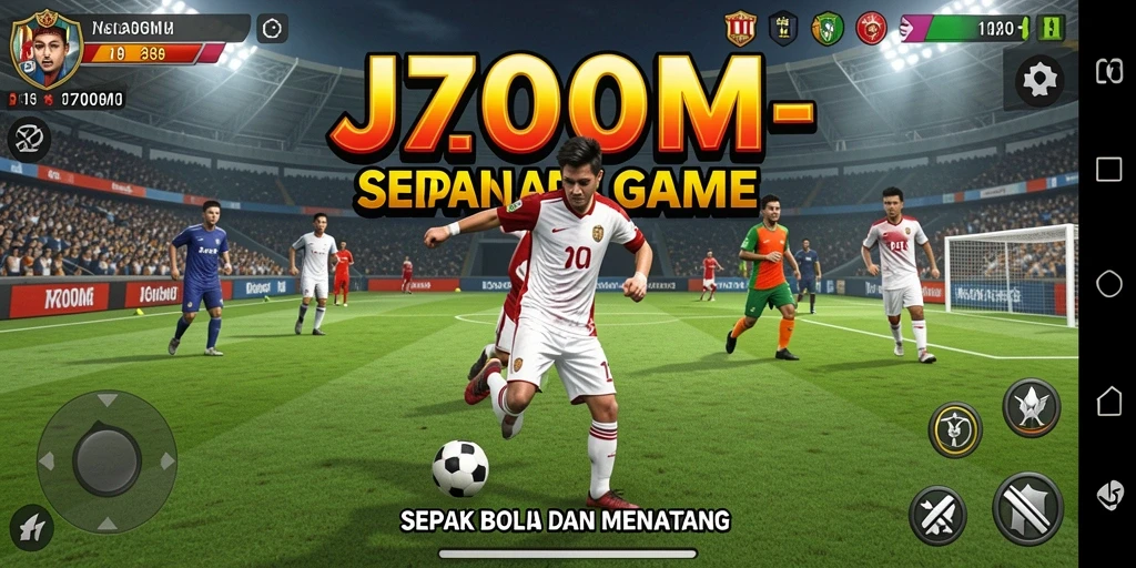 Screenshot gameplay J200M yang menunjukkan aksi seru di lapangan.