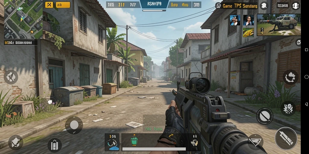Screenshot gameplay RSNVIP8 menampilkan aksi tembak-menembak yang mendebarkan.