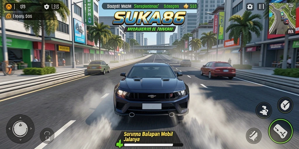 Gameplay balapan seru di SUKA86 yang penuh aksi.