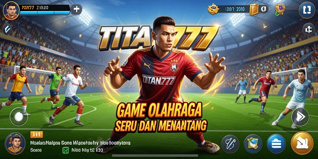Tampilan gameplay seru dari TITAN777 dengan aksi olahraga dinamis.